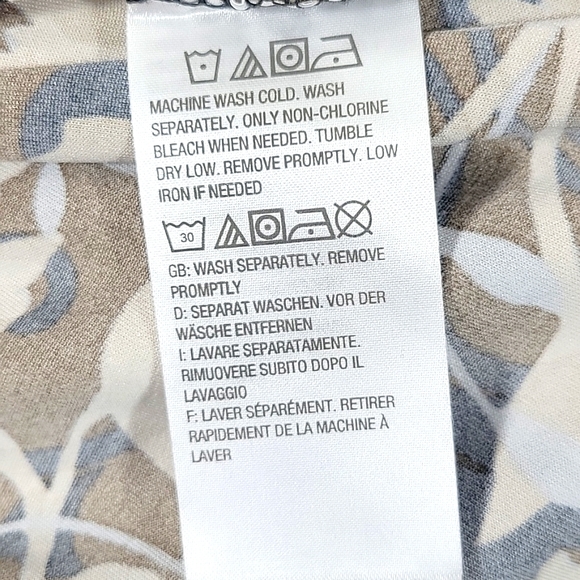 2 Tops in 1 Reversable QVC Floral Brown Tan Gray Tunic Size M - Picture 4 of 7